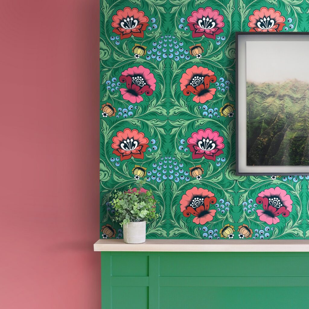 A picture frame on a wall