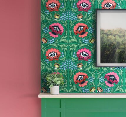 A picture frame on a wall Description automatically generated