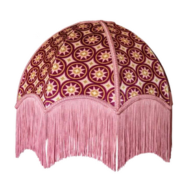 A close-up of a lamp shade Description automatically generated