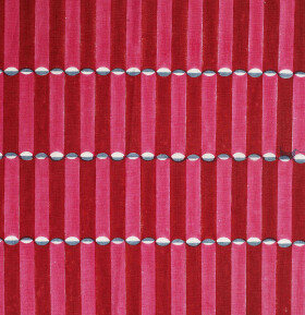 A close-up of a red and white striped background Description automatically generated