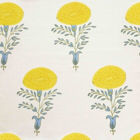 A pattern of yellow flowers Description automatically generated