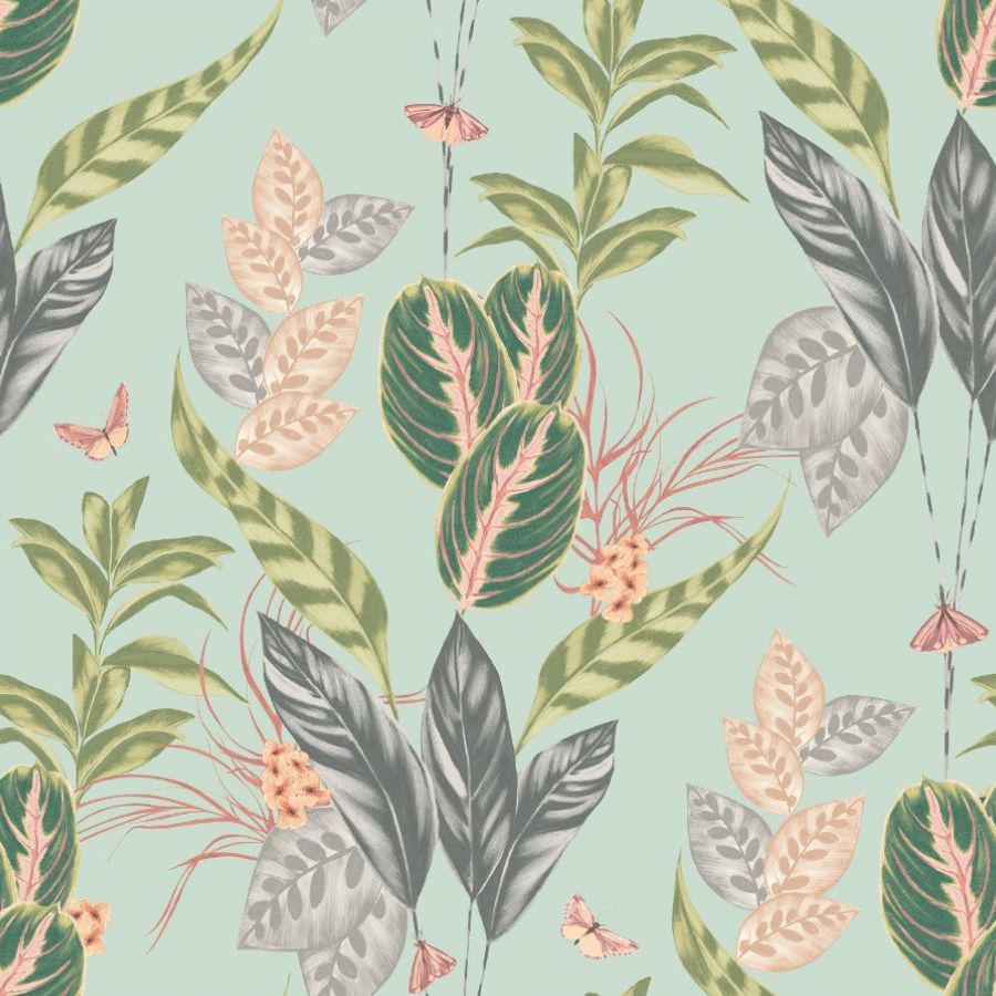 A pattern of leaves and flowers

Description automatically generated