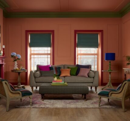 Moon fabrics made into cushions and placed on a sofa