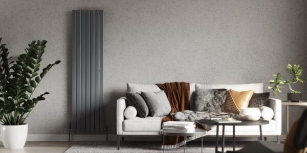 cosy looking sitting room with radiator and sofa